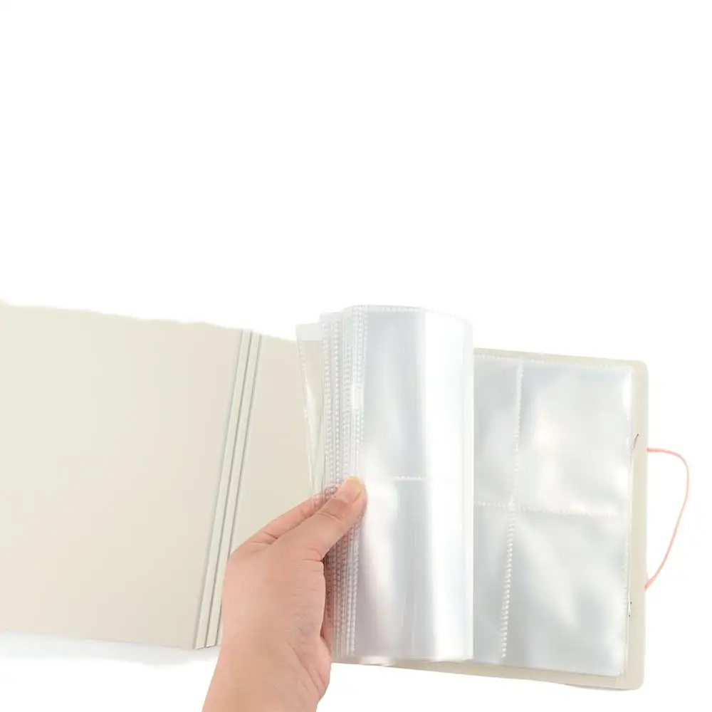 A5 Photocard Collecting Four-box Grid with Baffle Plate Photocard Binder Kawaii Candy Color Binder Photo Cards