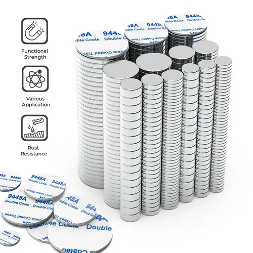 Super Powerful Magnet Neodymium With double-sided adhesive Magnet Round NdfeB N35 Strong Permanent Magnetic imanes Refrigerator - Image 3