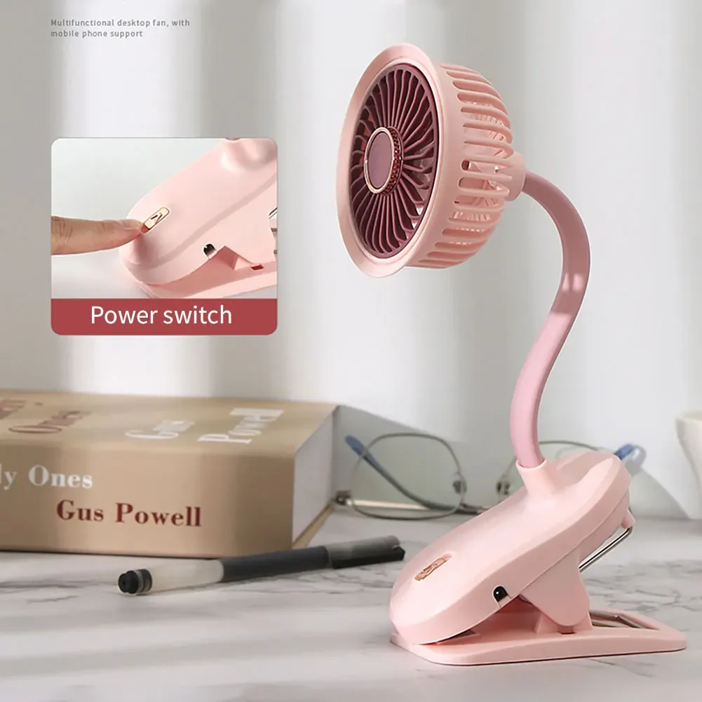 휴대용 미니 핸드 클립 선풍기, USB 충전식, 조용한 데스크탑 선풍기, 고품질 학생 기숙사 소형 냉각 팬