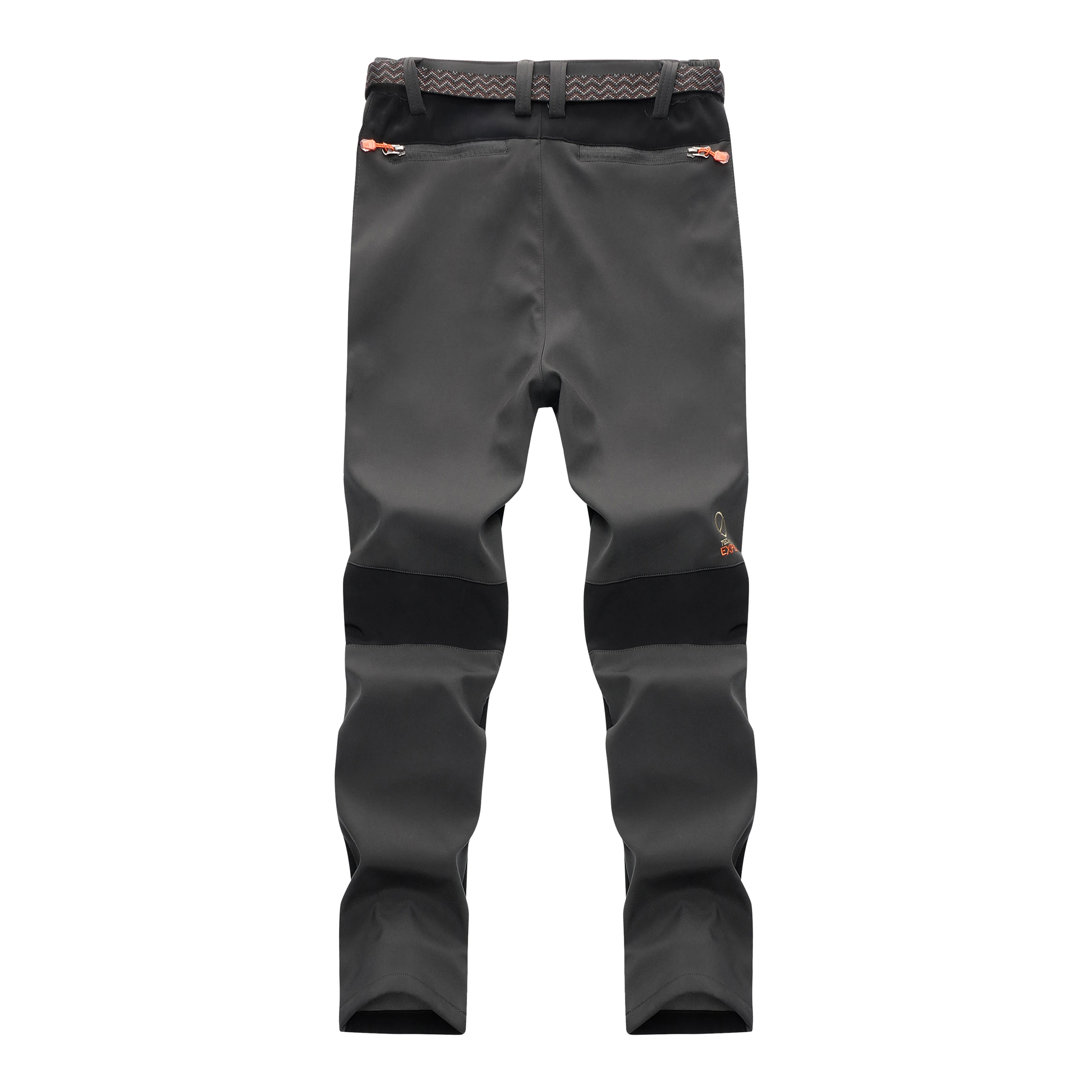 Men's Waterproof Hiking Pants Outdoor Fleece Lined Snow Ski Pants Winter Softshell Snowboard Pants 4