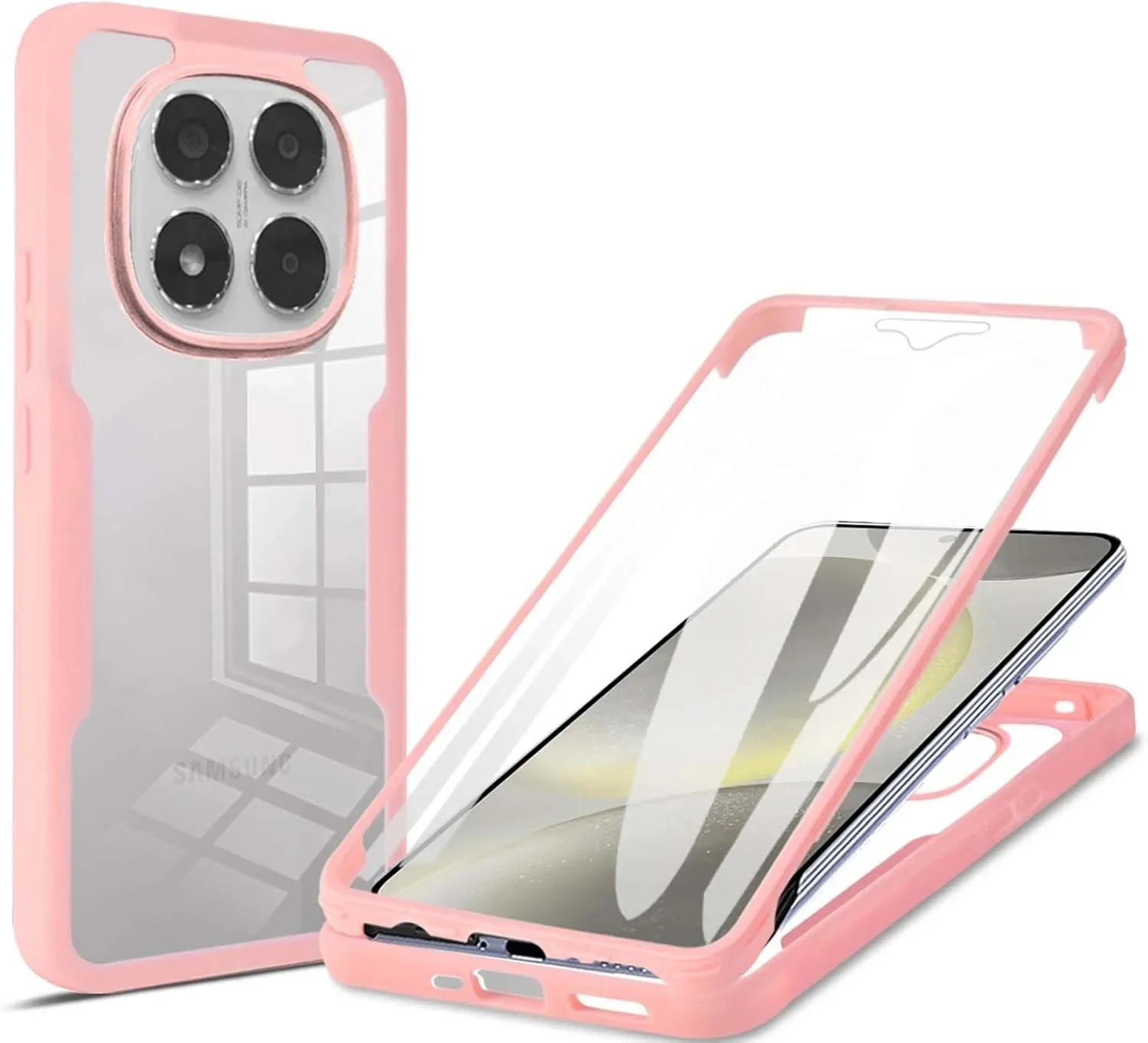 360° All-Round Shockproof Clear Case with Built-in Screen Protector