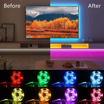 40M/131Ft LED Strip Lights APP Control Color Changing RGB Led Light Flexible Lamp Tape for Room Decoration TV Backlight Diode 2