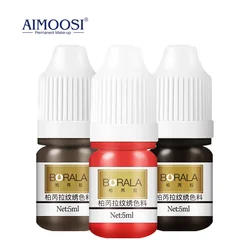 Borala 3ml Tattoo Microblading Pigment Paint Ink For Semi Permanent Body Eyebrow Eyeliner Lip Gloss Tint Makeup Supplies