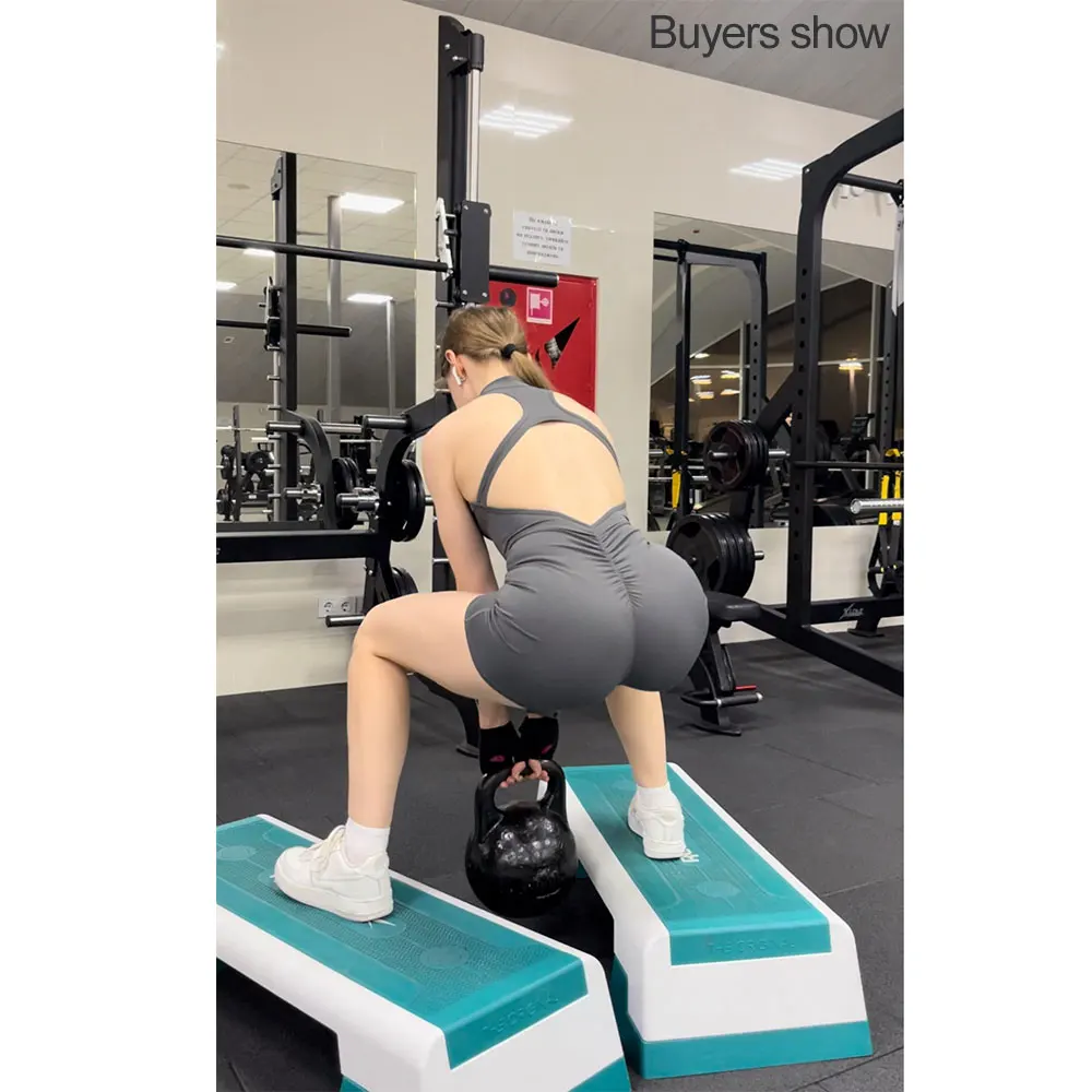 Women's Backless Zipper Yoga Jumpsuit 5