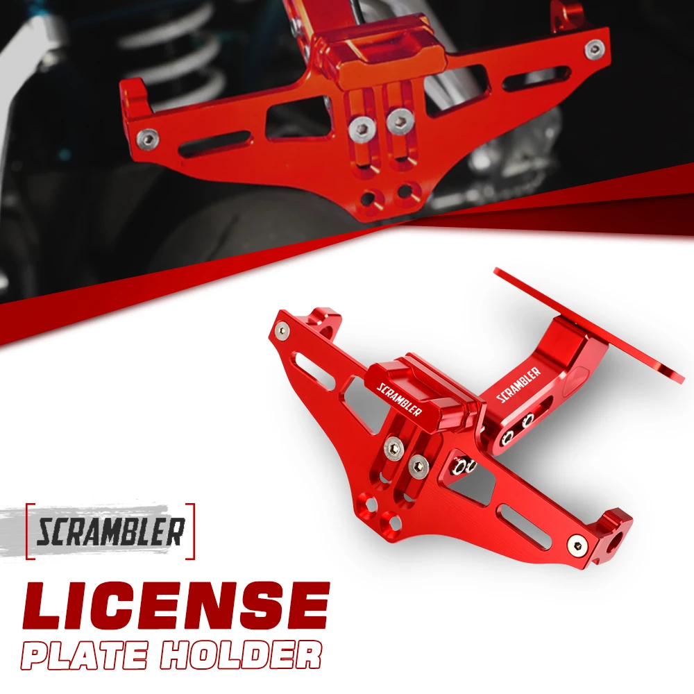 

FOR Ducati SCRAMBIER 1100 800 400 2019 20-2023 Fender Eliminator Adjustable License Plate Holder Bracket LED Plate Holder Frame