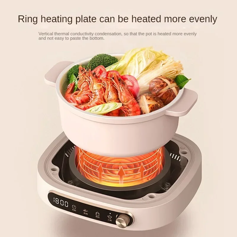 Midea Induction Cooker, 2200W High Power with Rotary Control for Tea and Hot Pot Waterproof 4D Smart Timing MC-HW22W3-003 220V