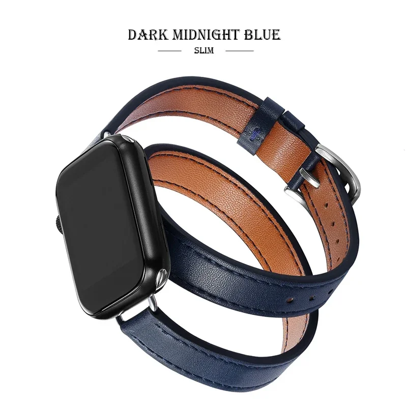 Premium Leather Strap Replacement for Apple Watch - Elegant and Durable Bracelet Accessory