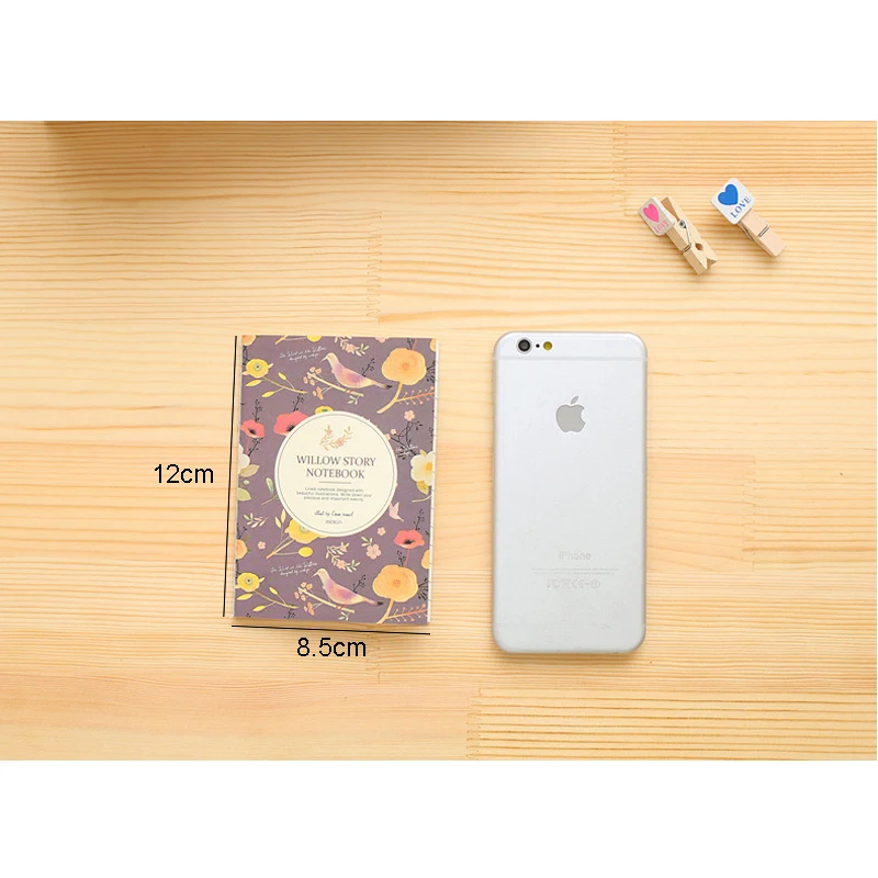 Floral series flower and bird color notepad Mini Notepad for kids Student Gift 4 colors 1book