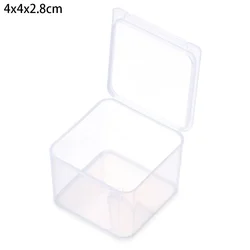 Versatile Clear Storage Box for Jewelry, Accessories, and Stationery (4x4x2.8cm)