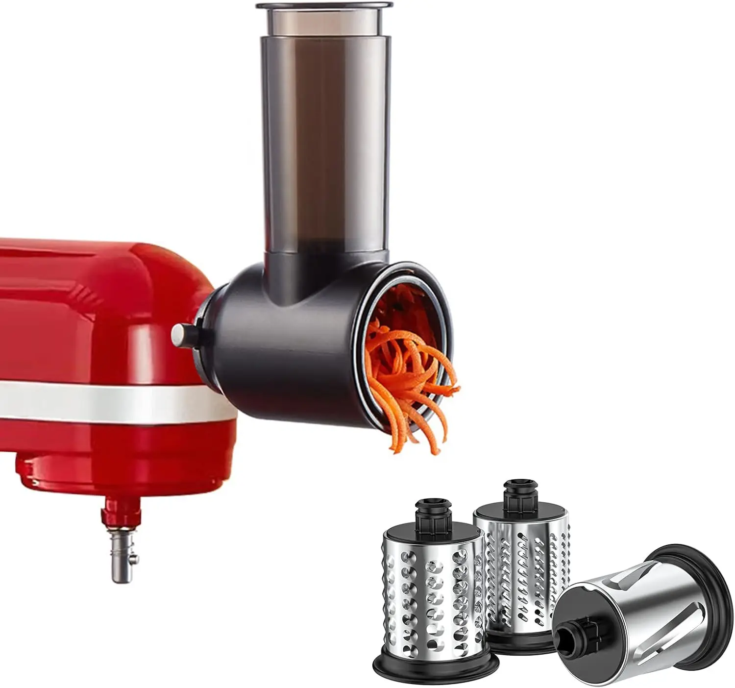 Slicer Shredder Attachments for KitchenAid Stand Mixer Cheese Grater Attachment 3 Blades
