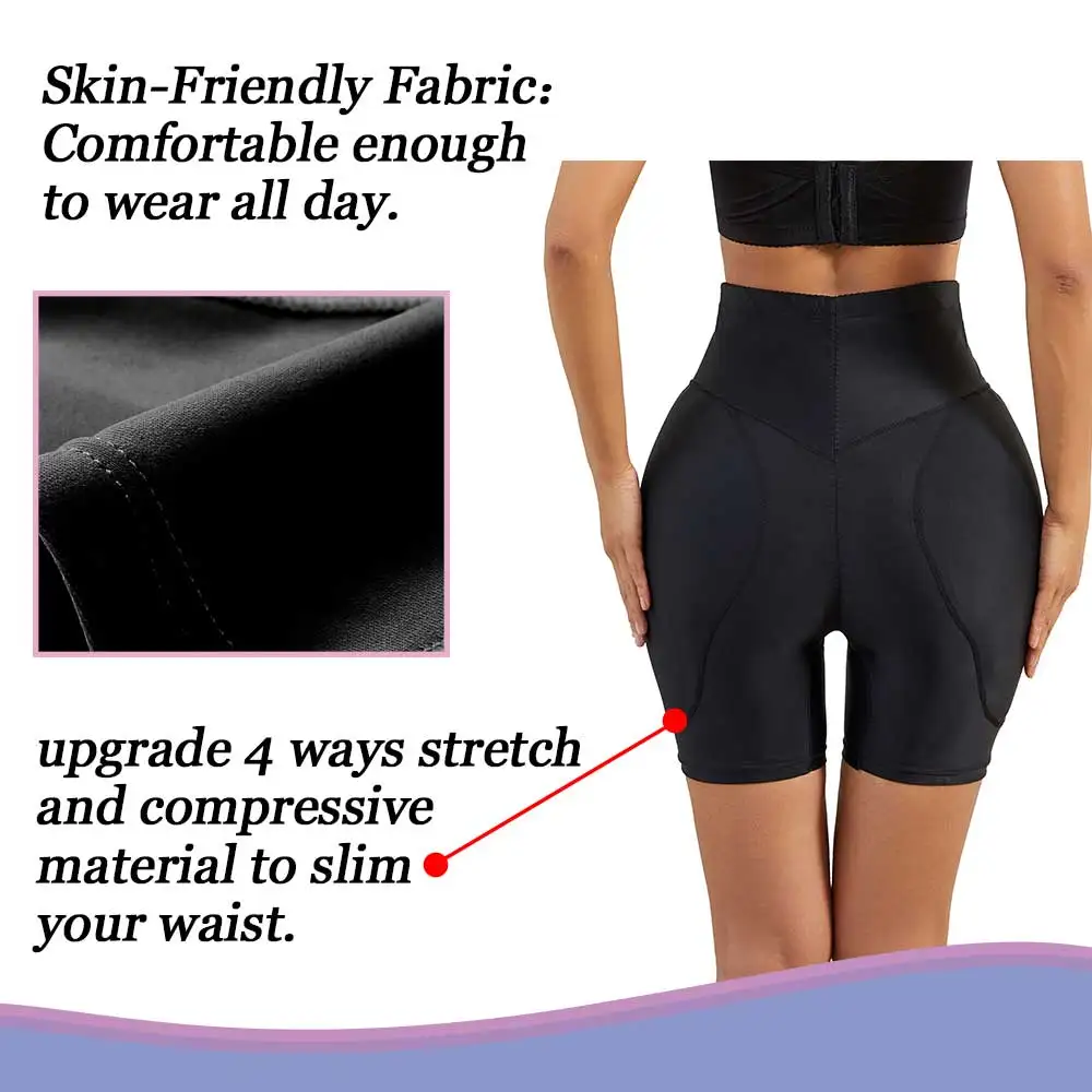 Velssut Butt Lifter Shapewear Panties Women Hip Enhancer Tummy Control Butt Lifting Shapewear with Pads Hip Shaper Body Shaper