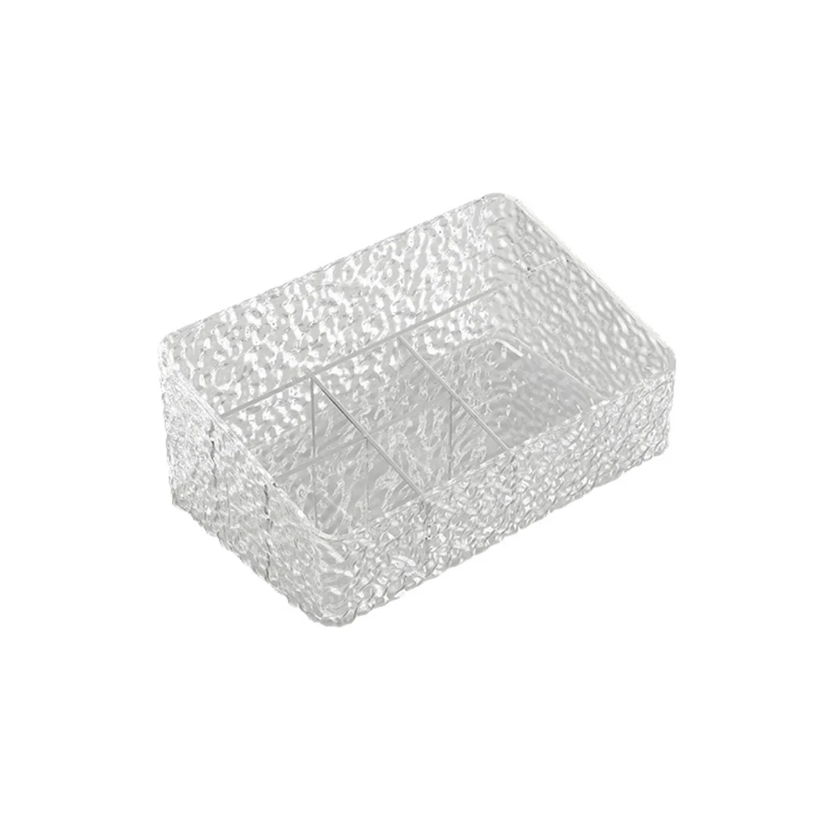 Light Luxury Water Corrugated Trapezoidal Open Desktop Storage Box Cosmetics Storage Box Multi-grid Makeup Organizer Box 6