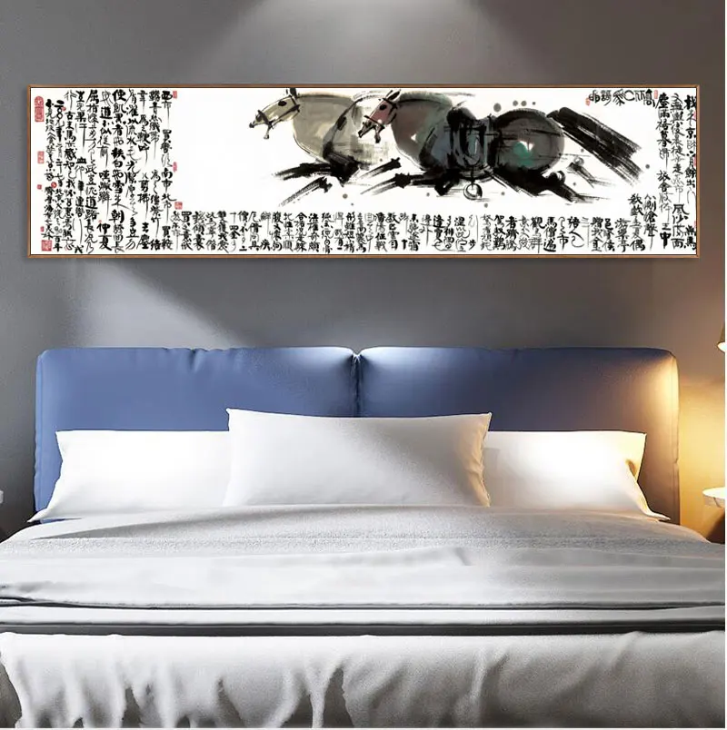 

Chinese Retro Horse Painting Classical prints Wall Art Canvas posters Artwork Home Living Room Office dens Décor