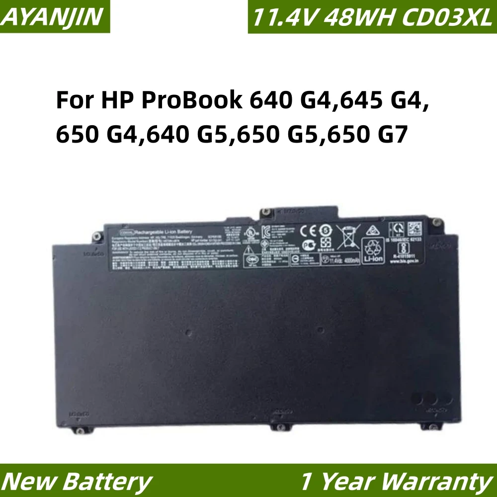 Аккумулятор CD03XL для ноутбука HP ProBook 11,4 G4,640 G4,645 G4,650 G5, 640 G5,650 G5,650 G7 аккумулятор для ноутбука vbparts для hp compaq hstnn lb2r probook 4330s pr06 44 52wh oem черная 009179