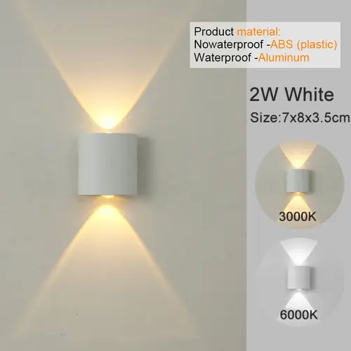 LED Wall Sconces Modern Indoor Outdoor Lamp, White Up Down Wall Mount Lights for Living Room Hallway Bedroom Decor - Image 10