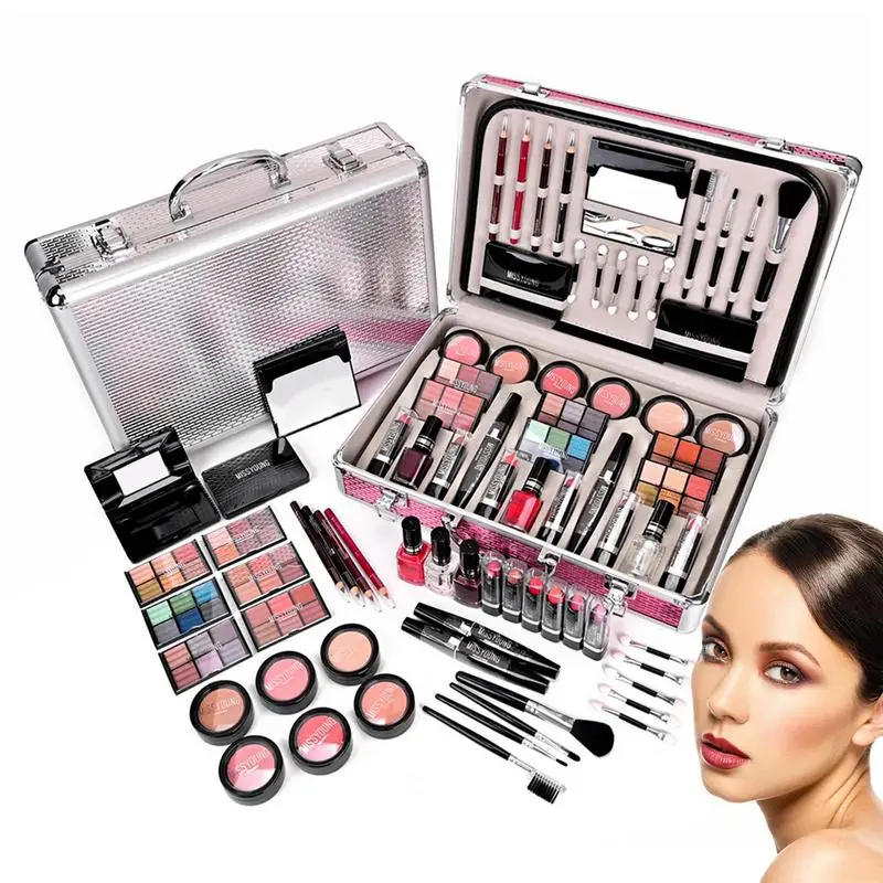 Kit de maquillaje para mujer, conjunto completo, todo en 1, paleta de  sombra de ojos, rubor, lápiz labial, 68 unidades - AliExpress