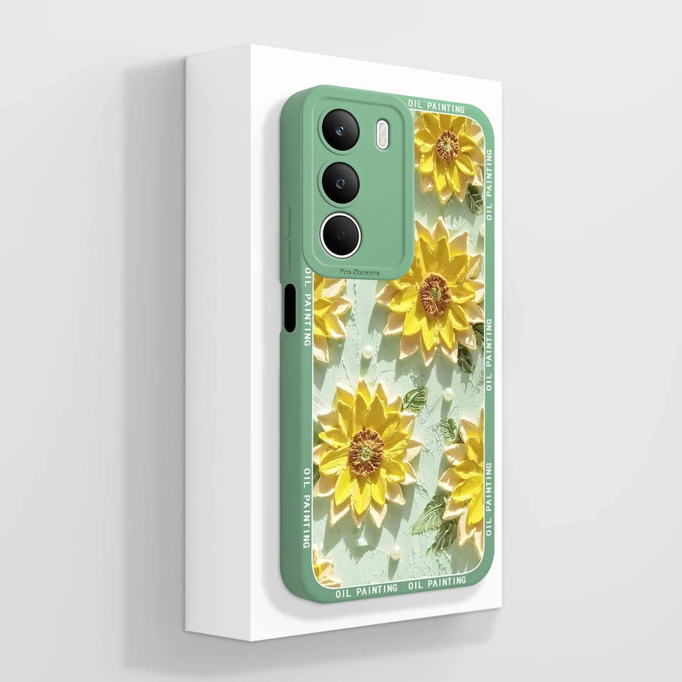 Lovely Flowers Pattern Shockproof Phone Case - Full Protection Cover