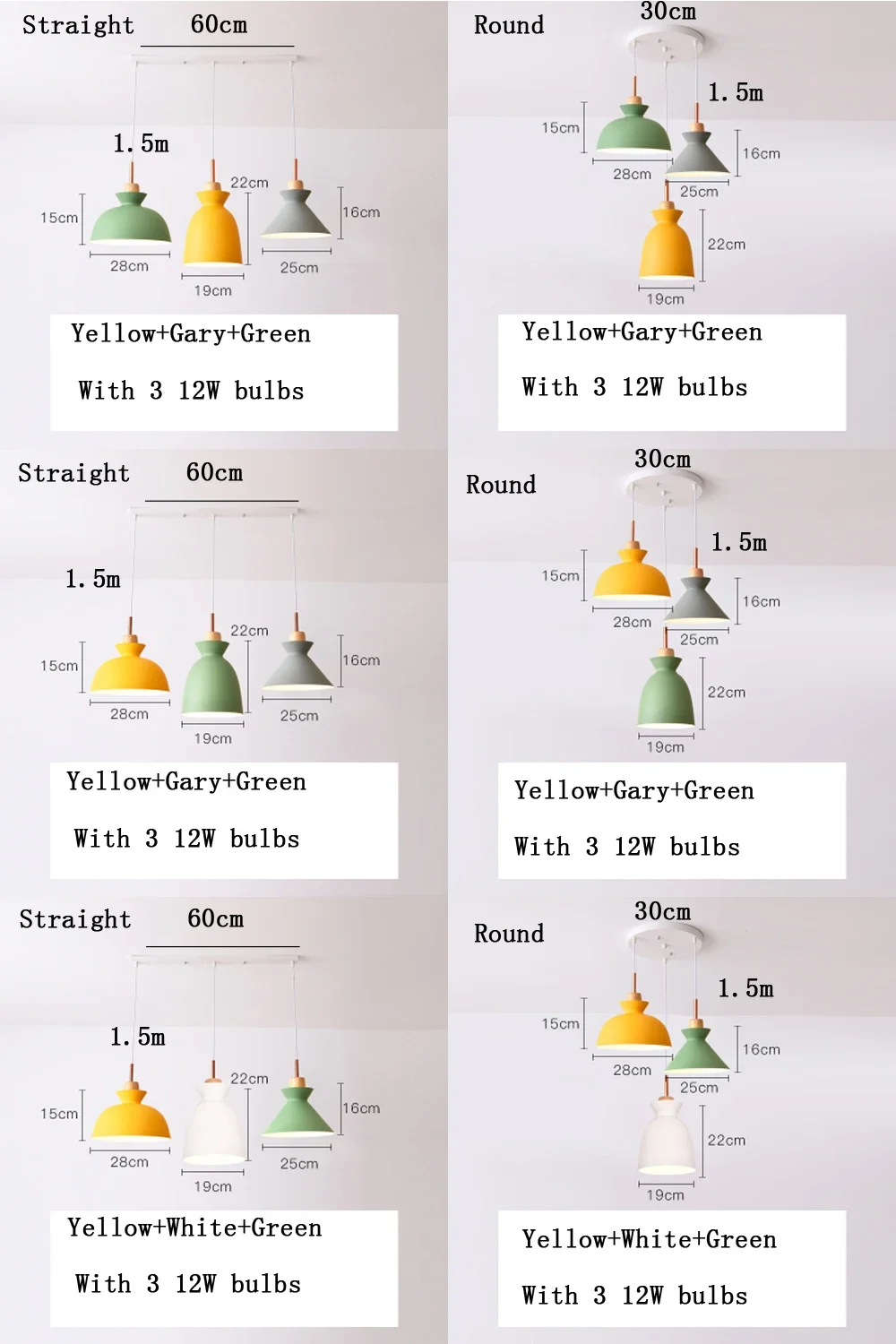 Description Picture 2 of itemFrench Modern Macarone Wedding Decoration Pendant Chandelier Lustre Led Light Kitchen Dining Table Modest Ceiling Lamps for Room