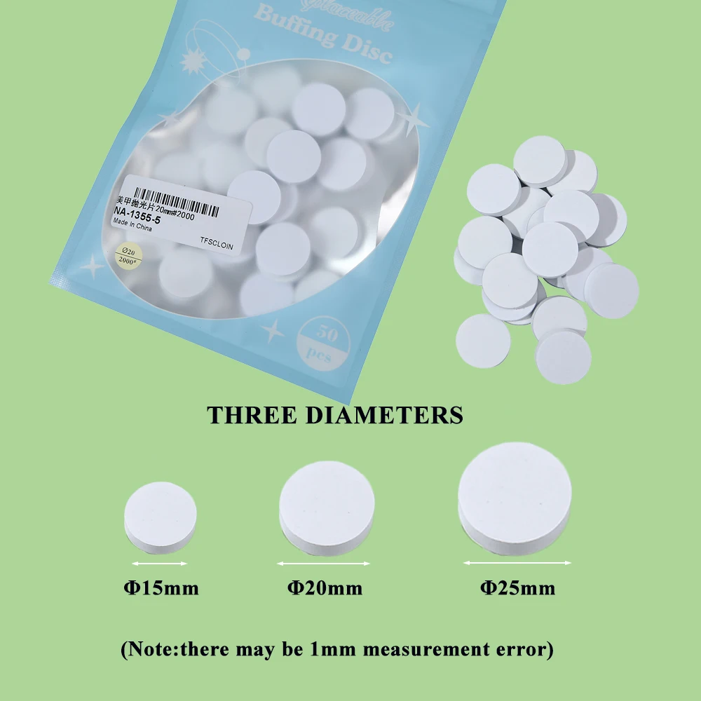 15/20/25mm Buffing Disc Polishing Sanding Replacement Spong Nail Buffer For Electric Nail Drill  Accessories Manicure Pedicure 2