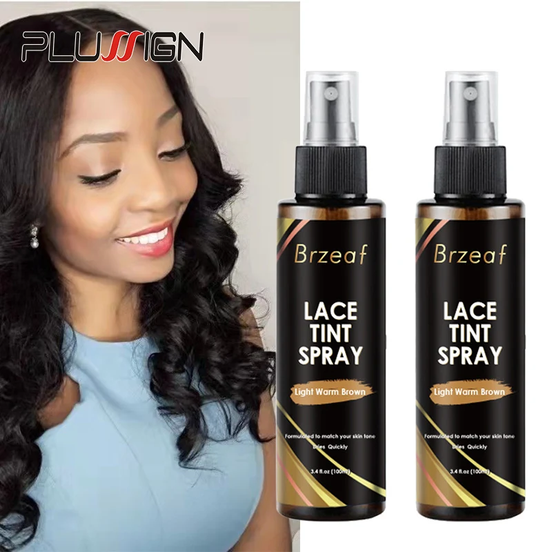 

Plussign Dark Brown Light Brown 100Ml Lacetint Spray For Wig Lace Dye Spray For Lace Wigs Closure Frontal Lace Tint Mousse