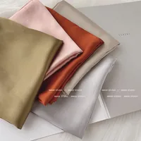 Luxury Solid 70*70cm Silk Square Scarf Women Soft Satin Hairband Neckerchief Tie Female Headband Foulard Bag Ribbon Gift 3