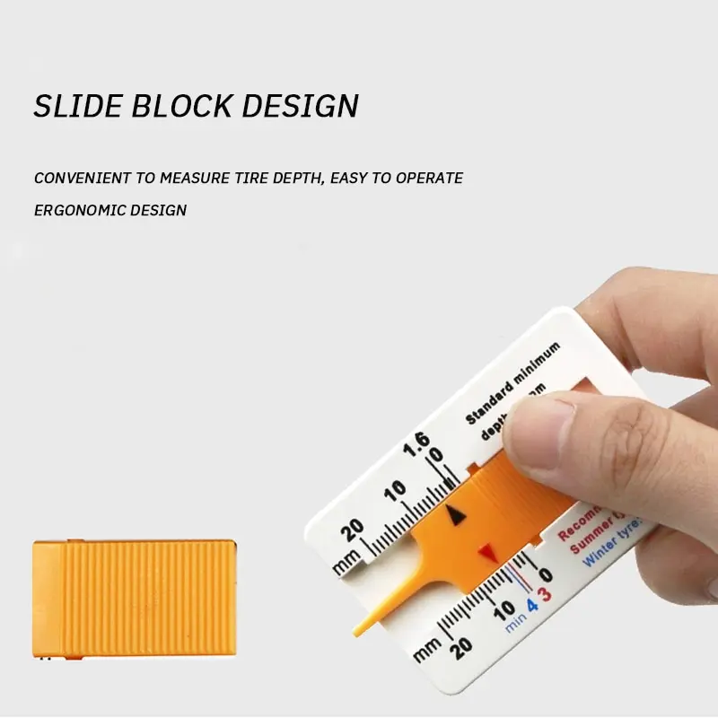 Tyre Tread Depth Gauge 3pcs Plastic Tire Pattern Ruler Scale Clear Portable Durable Creative Tire Pattern Depth Ruler Vernier Depth Caliper 0 to 20mm