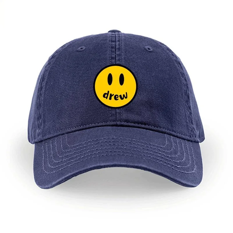 Drew House Cap Four Seasons Men's Women's Baseball Cap Casual Wash Embroidered Curved Brim Bowler Sun Hat