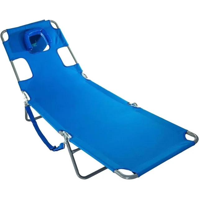 Recliner Lounger Lounge Beach Chair, Multifunctional Folding Recliner for Outdoor Swimming Pool, Foldable Sunlounger Blue 1