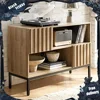Norwin Entryway Table, Modern Rustic Industrial Farmhouse Console Sofa Table, Display Shelf, Accent Cabinet 1