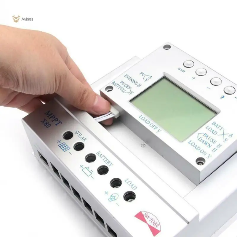

Контроллер солнечной батареи Mppt, контроллер заряда батареи с ЖК-дисплеем и перегрузкой 80 А 60 А 12 В/24 В, контроллер разряда