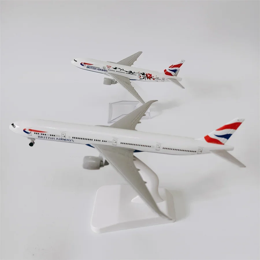 

AIR British Airways Boeing 777 B777 Airlines Diecast Airplane Model Plane w Wheels Aircraft Toys Alloy Metal 16CM 19CM