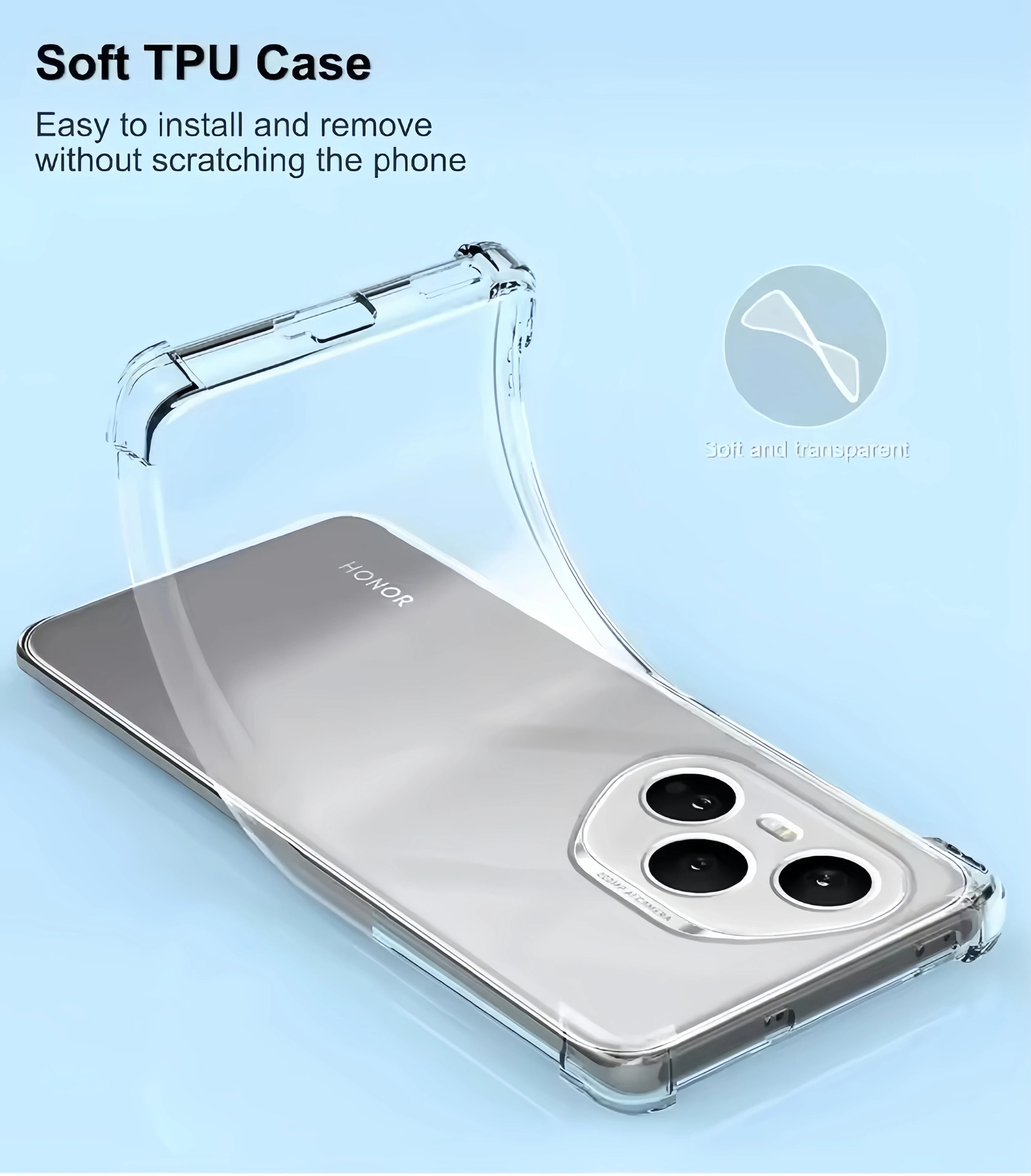 Reinforced Corners Soft TPU Shockproof Camera Protection Phone Case Cover
