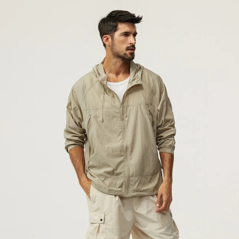 Summer UPF 70  UV Sun Protection Coats Men Thin Soft Breathable Quick Drying Jacket Outdoor Fishing Hoodies Outwear