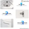 26" Corner Bathroom Vanity Sink Combo for Small Space Freestanding Cabinet with Resin Sink and Matte Black Faucet ﻿ 6