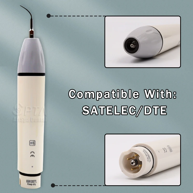 SPTA Dental Equipment For Ultrasonic Scaler Detachable Handpiece  Piezo Scaler Tip Compatible With SATELEC DT E WOODPECK EMS VRN 6
