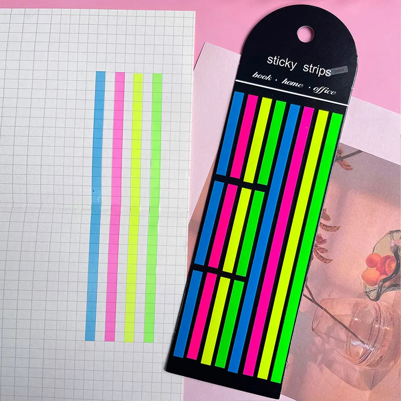 

160 Sheets Lengthen Transparent Rainbow Index Memo Pad It Sticky Notepads Paper Sticker Notes School Supplies Stationery