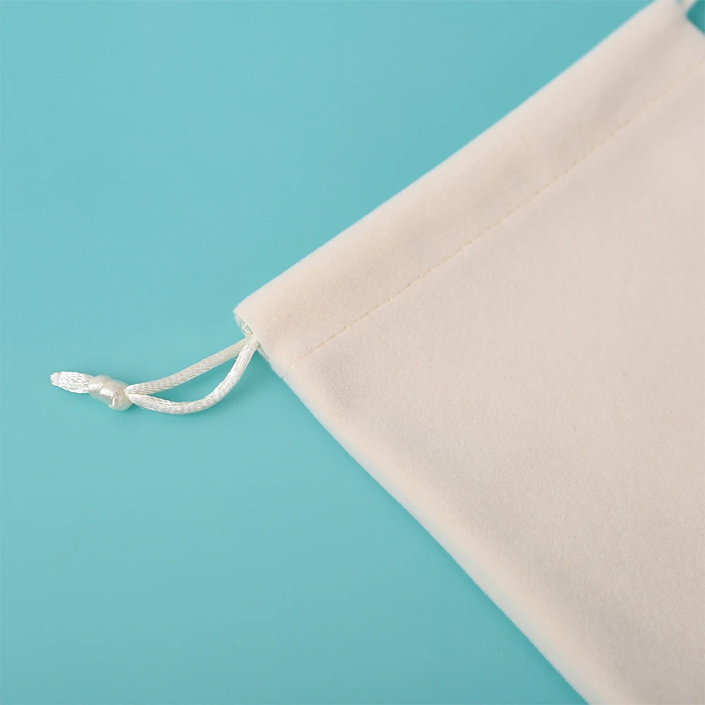 5 Stück Beige Samt Kordelzug Schmuckbeutel Gastgeschenke Geschenk Schicke kleine Beutel Ring Ohrring Halskette Armband Anhänger Aufbewahrungsverpackung – Detail 4