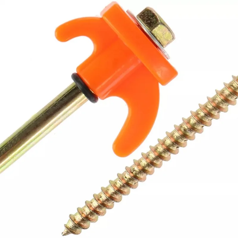 15Pcs 6.2 Inch Hex Peg Drillable Tent Stakes - Screw-in Ground Anchors For Camping & Canopies