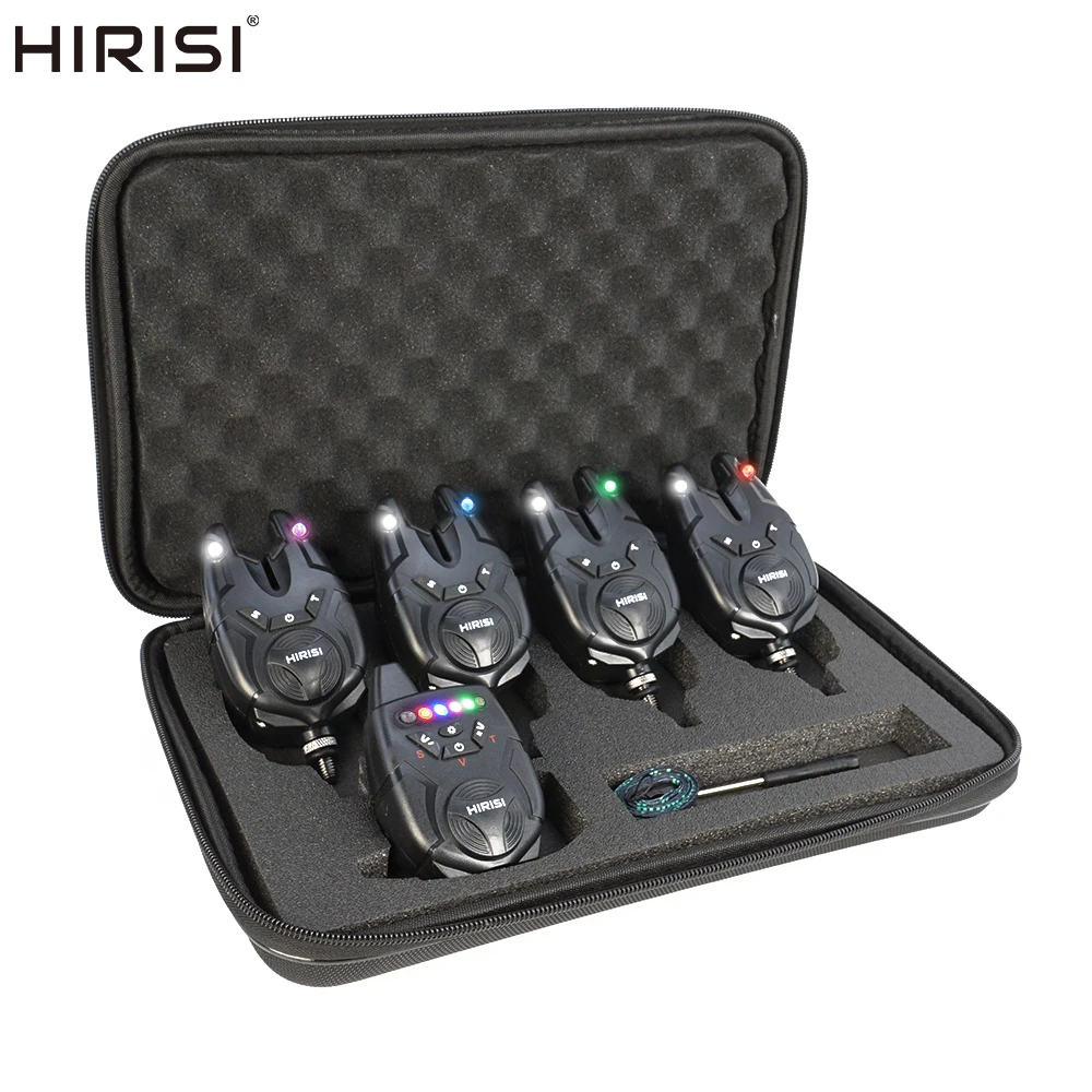 Alarme carpe sans fil waterproof Hirisi set 1+4 - Indicateur morsure étanche accessoires pêche S9