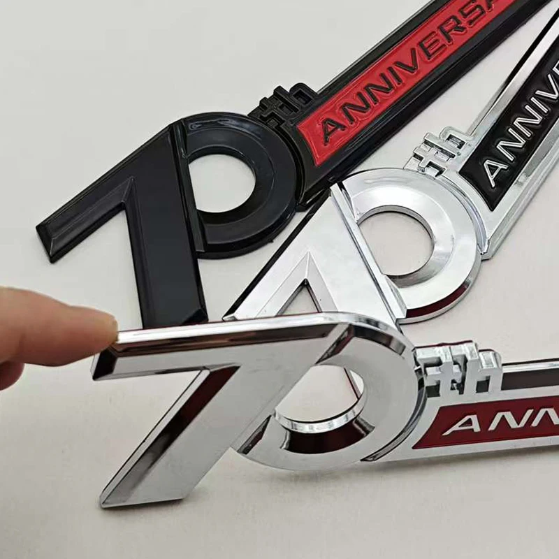3D ABS 크롬 자동차 스타일링 70주년 기념 엠블럼 스티커 (도요타 랜드크루저 300 FJ200 LC300 프라도 LC120 LC150 액세서리용)