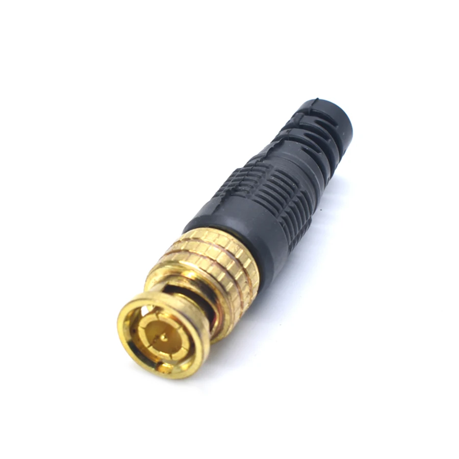6Pcs Bnc Plug Socket Gold-Plated Male Power Plugs Interface Connector Adapter For Q9 Security Camera Audio
