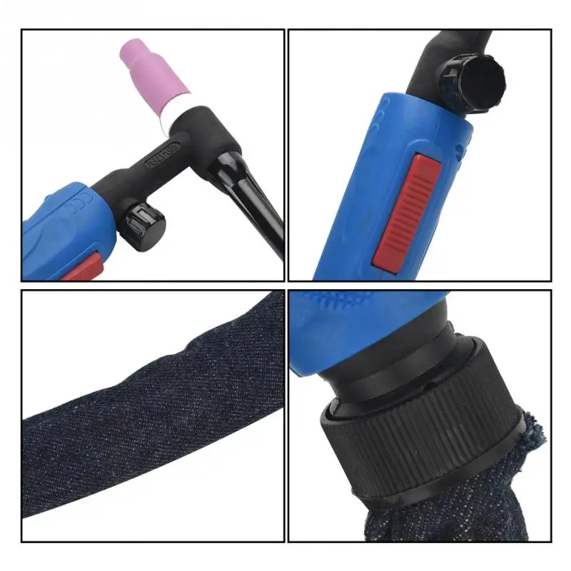Welding Torch WP-17FV Arc Welding Argon TIG Torch 10/12 Feet 3M/4M Flexible Neck Gas Valve Argon Arc Welding Connector 200A
