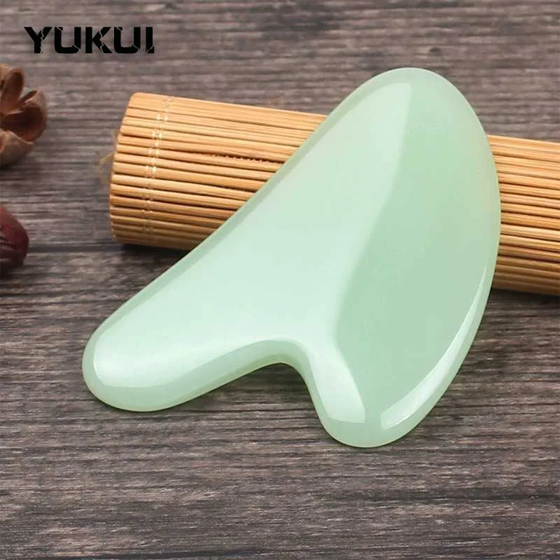 

Natural Jade Guasha Scraping Board For Visage Body Facial Pulling Meridian Dredging Skin Lifting Wrinkle Remove SPA Massage Tool