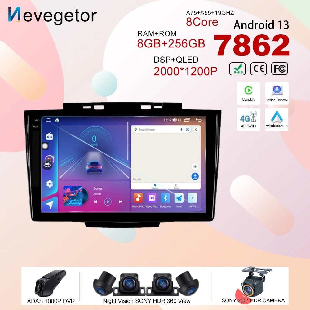 

Android13 для Great Wall Hover Haval H5 1 2010-автомобильный Dvd-радио стерео Мультимедийный плеер GPS-навигация беспроводной Carplay ЦП