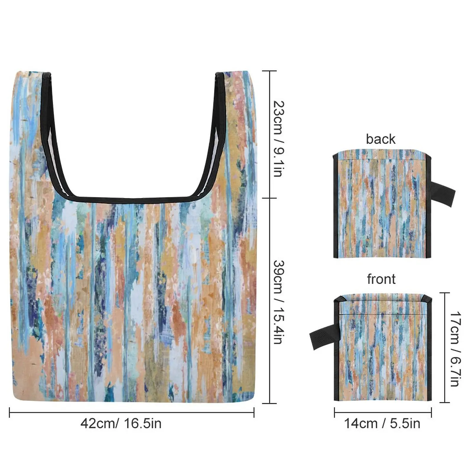 Customized Printed Bags Shopper Shoulder Bag Colorful Ethnic Style  Shopping Tote Casual Woman Foldable Handbag Custom Pattern
