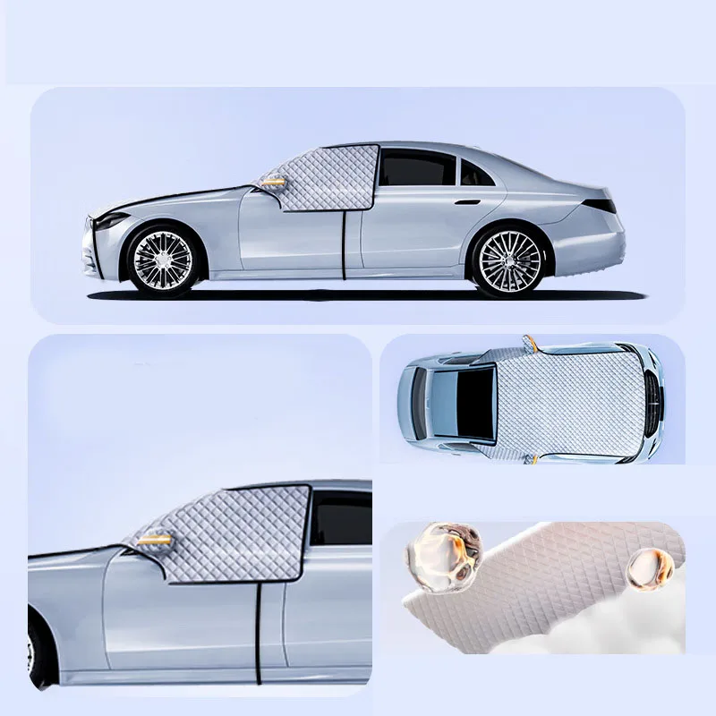 Car snow shield Sunshade sunblock front gear snow shield thickened and lengthened in winter frost protection front windshield