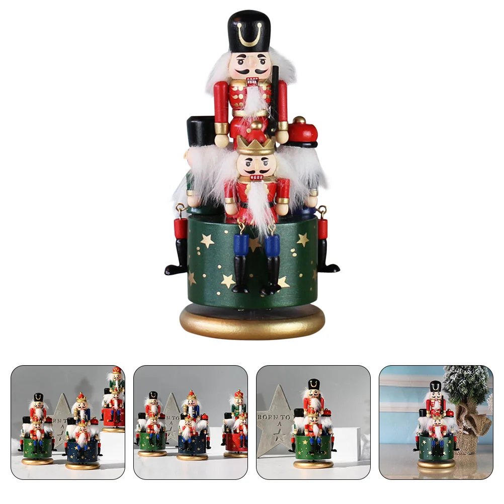 

European Style Hand Painted Nutcracker Music Box Desktop Adorns Craft Nutcracker Ornament Christmas Decorations
