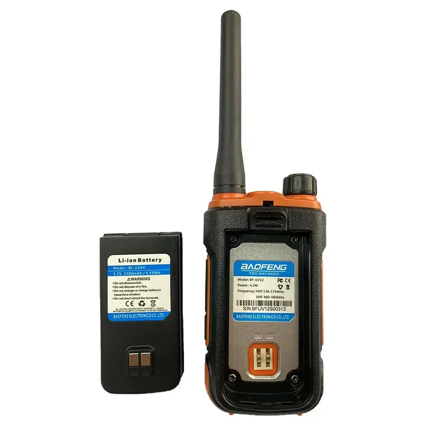 Baofeng UV-12 Walkie Talkie Dual Band VHF UHF FM Type-C Portable Long Range Mini Handheld Two Way Radio For Camping Kids Gift 4
