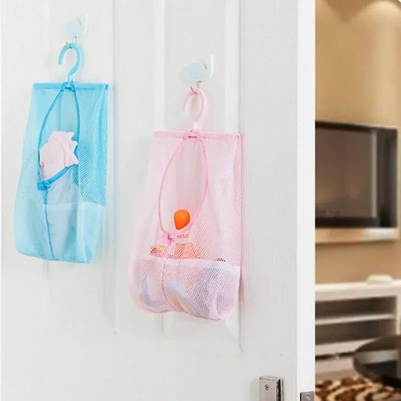 Storage Bag Sturdy Quick Drying with Hook Convenient Laundry Bag Foldable Protection Net Bag Organizer for Kitchen