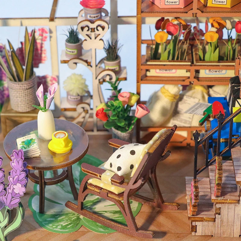 รูปสินค้า DIY บ้านสวนหนังสือ 3D พร้อมไฟ LED